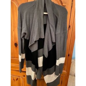 Grey white and black cardigan